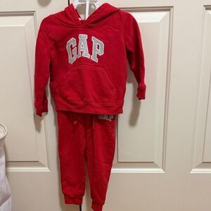 GAP Kids Red Sweatpants & Hoodie Set